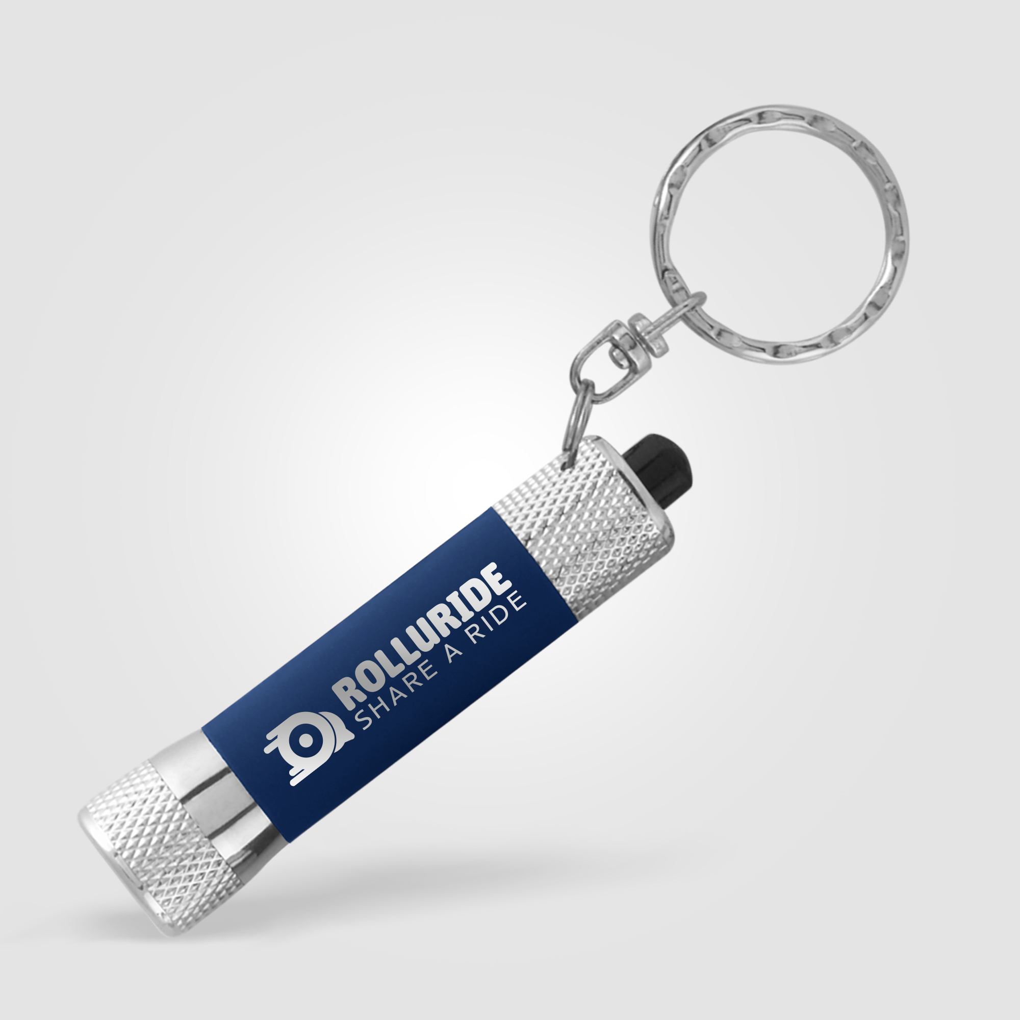 Mini lampe porte-clés publicitaire McQueen Soft Touch Bleu foncé 289C